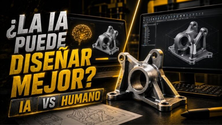 Diseño 3D con inteligencia artificial vs. CAD a mano (test)